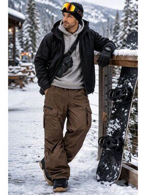 Scott Outerwear Men’s Ski Pants Brown Size L Waterproof Snowboarding Gorpcore Ou